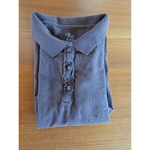 Children's Place Est. 1989 Girl's Brown Short Sleeve Polo Shirt Size L (10/12)